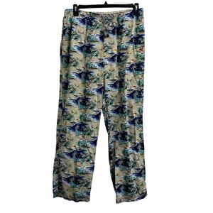 Tommy Bahama Pajama Bottoms Christmas Santa Tropical Hawaiian LARGE